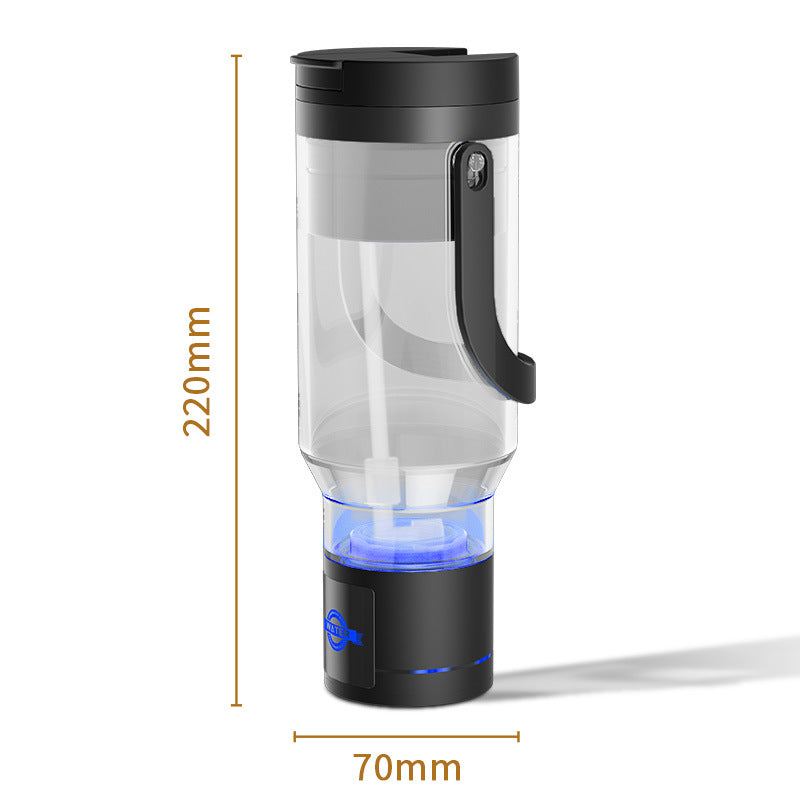 Portable Hydrogen Water Bottle with Straw, SPE PEM Technology High Concentration Hydrogen Rich Water Generator, BPA Free Leakproof Rechargeable Hydrogen Water Cup with Handle for Home, Office, Travel, Sports